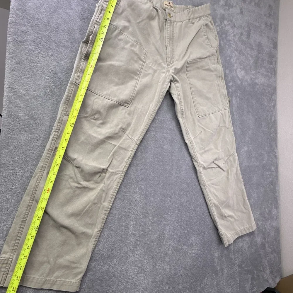 Woolrich Men's Khaki‎ 1537 Size 38 Inseam 32 Side Pockets With Zipper